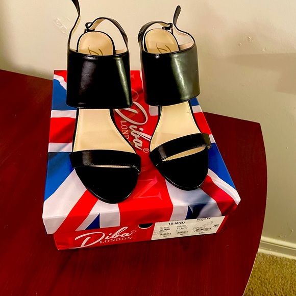 Diba Shoes - DIBA London Black Slingback & Open toe Shoes Size 10